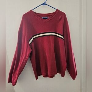 00s Abercrombie & Fitch 100% Cotton V Neck Sweater, Size L